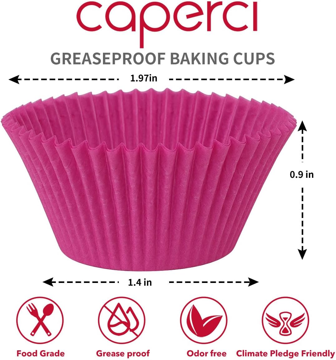 Caperci 500 Count Mini Cupcake Liners White Muffin Liners Greaseproof No Smell Small Cupcake Wrappers Baking Cups