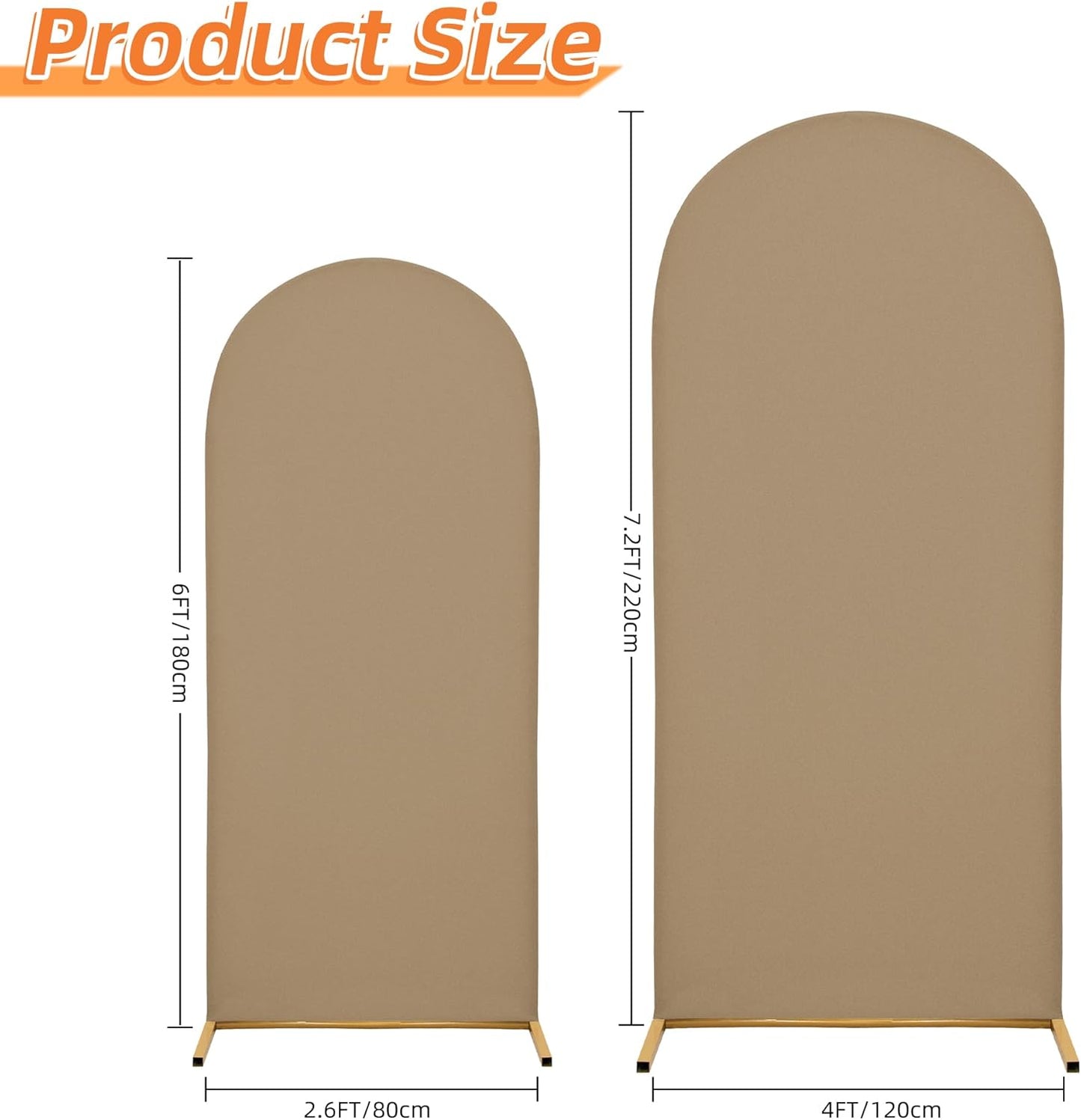 3-Piece Arch Cover Bundle – 7.2FT, 6.6FT & 6FT Stretch Spandex Backdrop Set – Wedding, Birthday & Photo Booth Arch Covers for Every Event