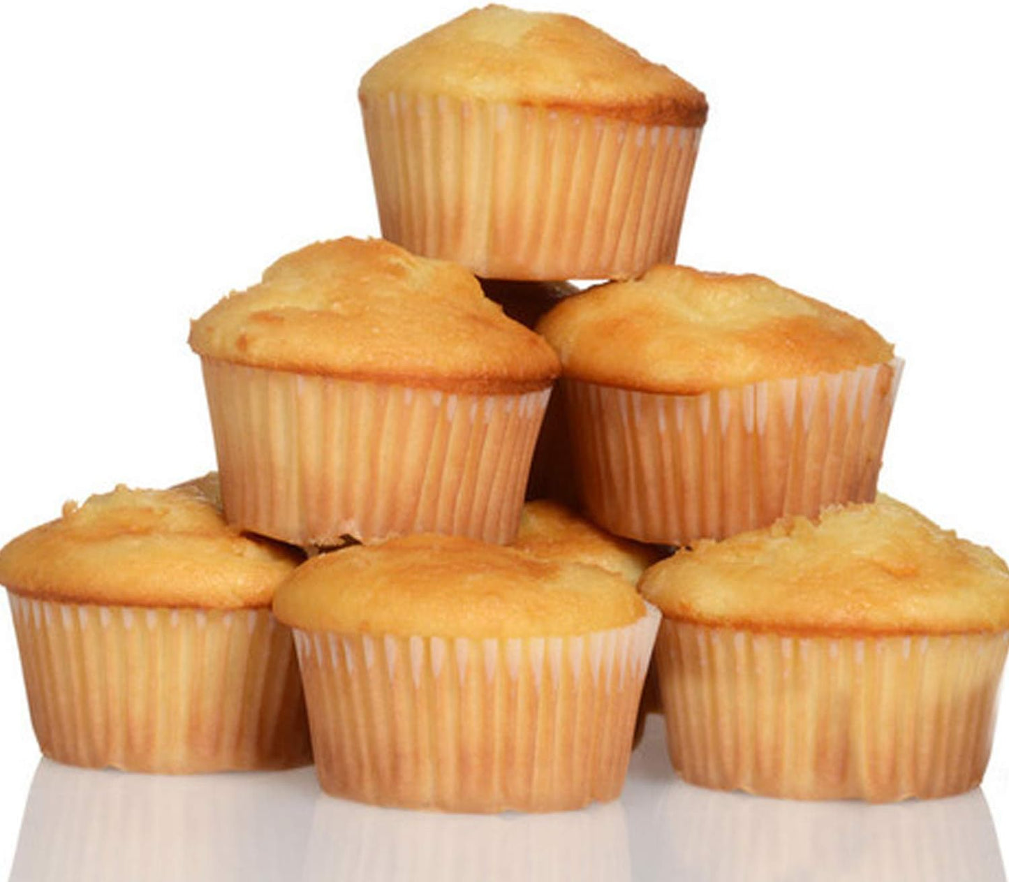 Caperci Standard White Cupcake Liners 500 Count, No Smell, Food Grade & Grease-Proof Baking Cups Paper