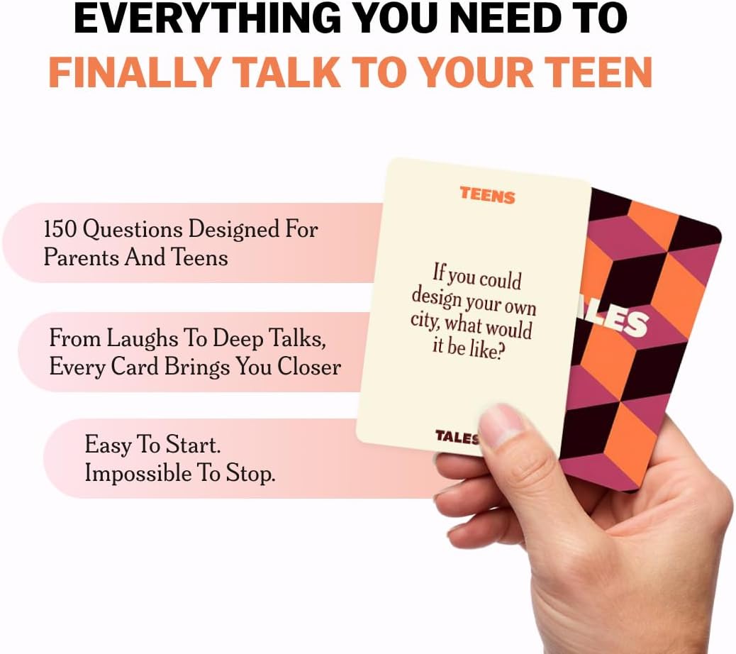 TALES 150 Conversation Cards, Friends Edition, Fun Friend Games for Adults, Teens, Kids, Perfect for Parties, Game Nights, Gifts & Gatherings, Conversations with Friends, Meaningful Connections