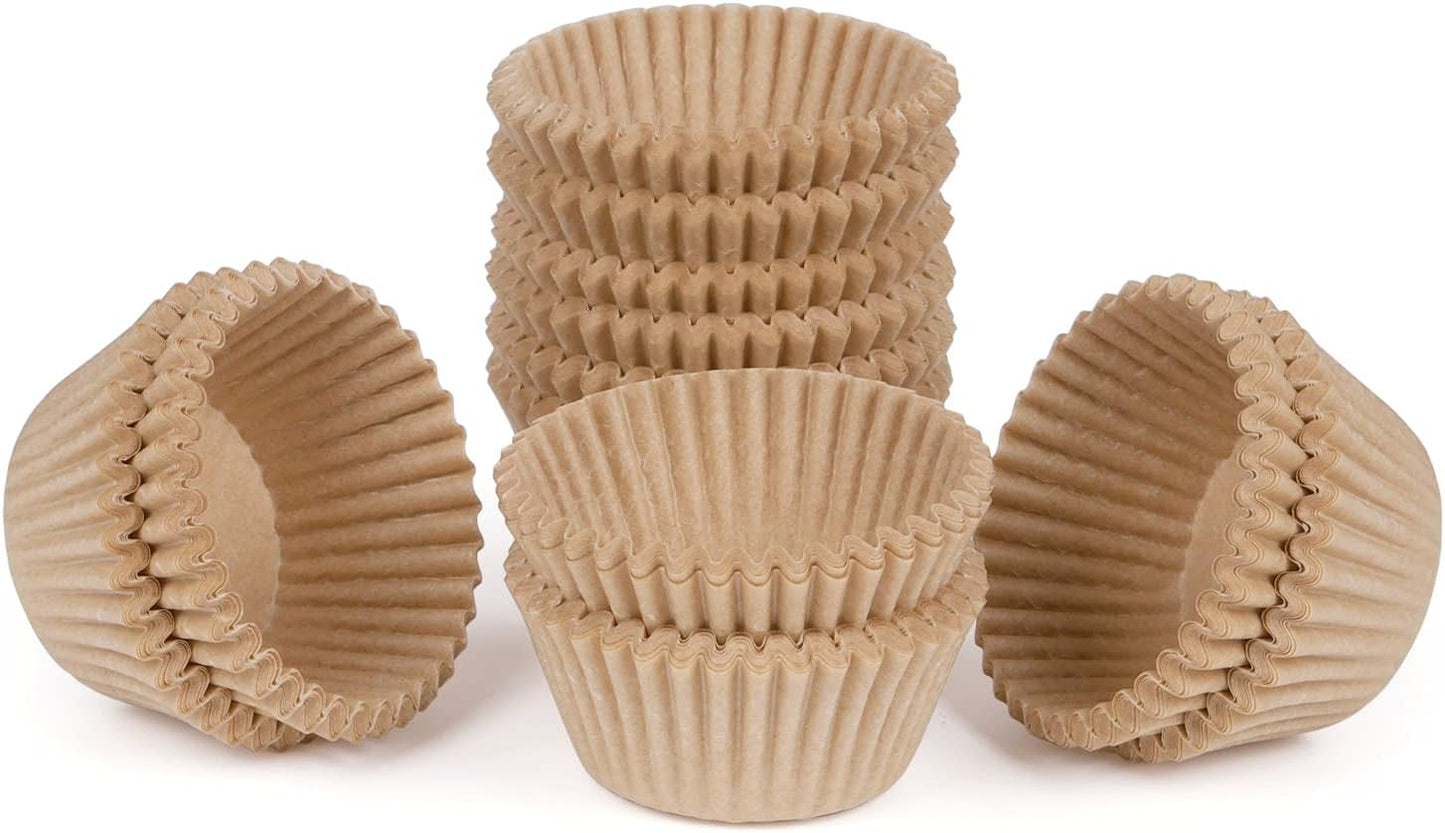 Caperci 500 Count Mini Cupcake Liners White Muffin Liners Greaseproof No Smell Small Cupcake Wrappers Baking Cups