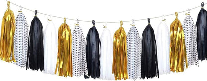 Tissue Paper Tassels Paper Tassel Garland Banner Table Decor Party Tassels Banner Wedding Birthday Baby Shower Nursey Party Decorations Supplies (20, Rose Gold+Pink+Rose Red+Lt-Pink)