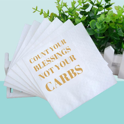 Funny Cocktail Napkins 100Pcs Funny Quotes Saying Disposable Paper Party Napkins 4.5 x 4.5 Two-ply (I Feel Sorry For People Who Don’t Know Us Napkins)