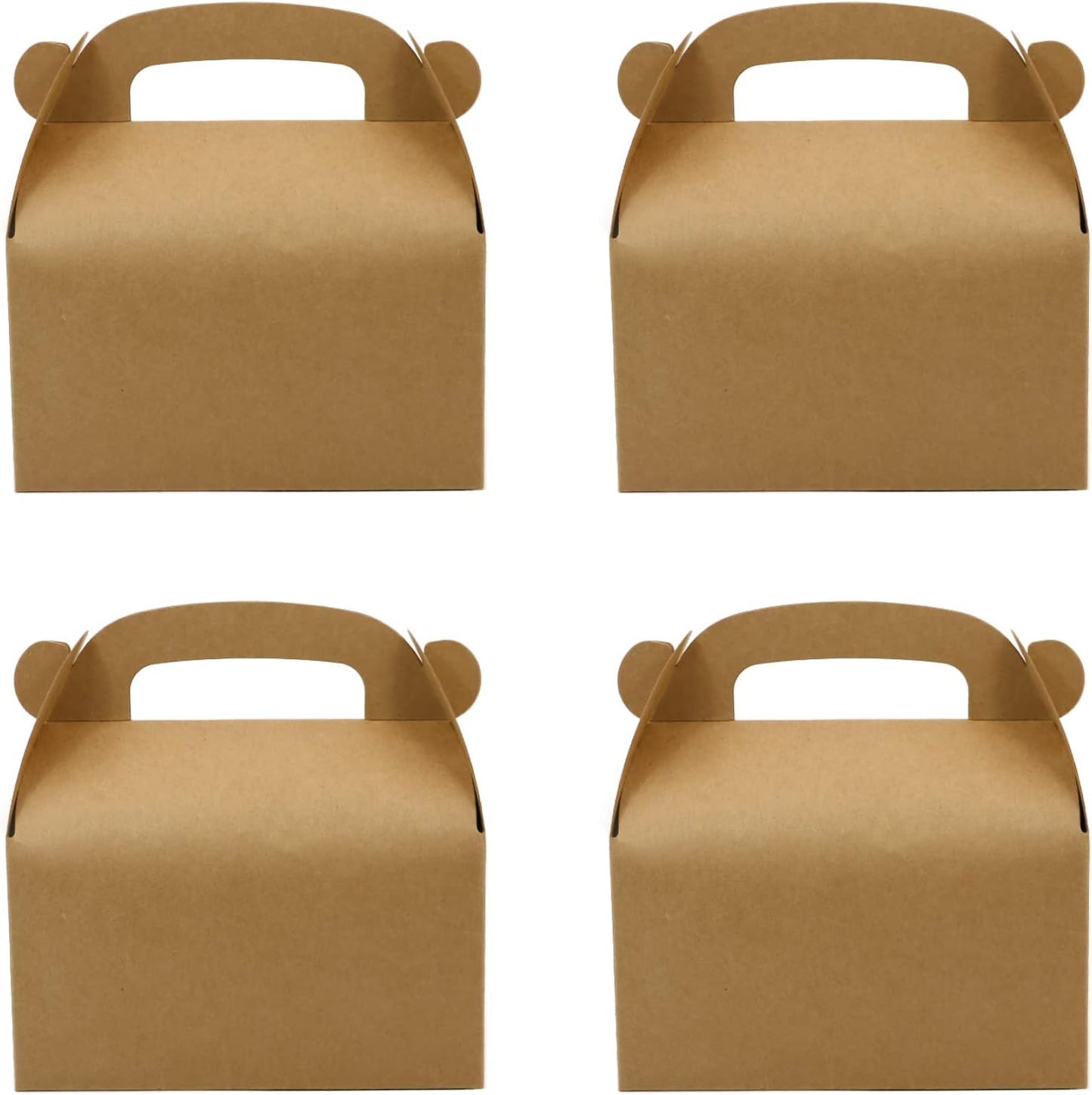 30-Pack Yellow Party Favor Treat Boxes, Goodie Candy Box, Gable Paper Gift Boxes with Handles Perfect for Construction and Chic Yellow Submarine Party Decoration Supplies