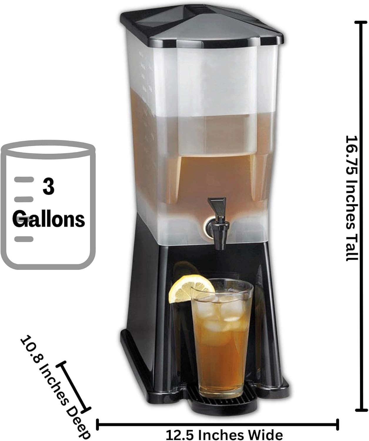 Tablecraft 3 Gal Slimline Beverage Dispenser