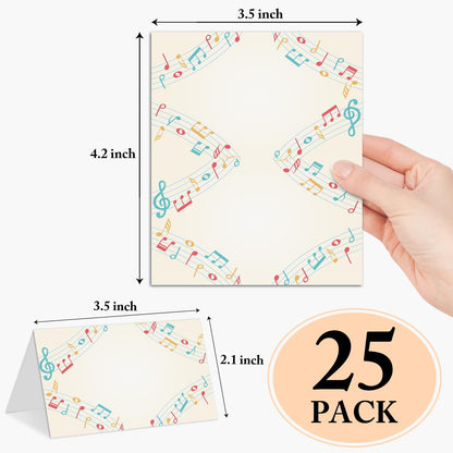 Gold Foil Border Place Cards, Set of 25 Tent Name Cards for Table Setting, Food Label for Wedding, Baby Shower, Birthday Dinner Party Supplies -010
