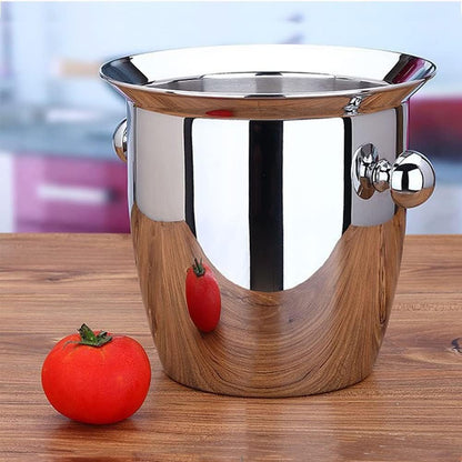 Ice Buckets - Champagne Ice Bucket with Tongs, Golden Trumpet Ice Bucket Stainless Steel Mirror Reflection Wine Cooler for Cocktail Bar Beer Red Wine Liquor Beverages Party,Ice Frozen Longer, 2.5L