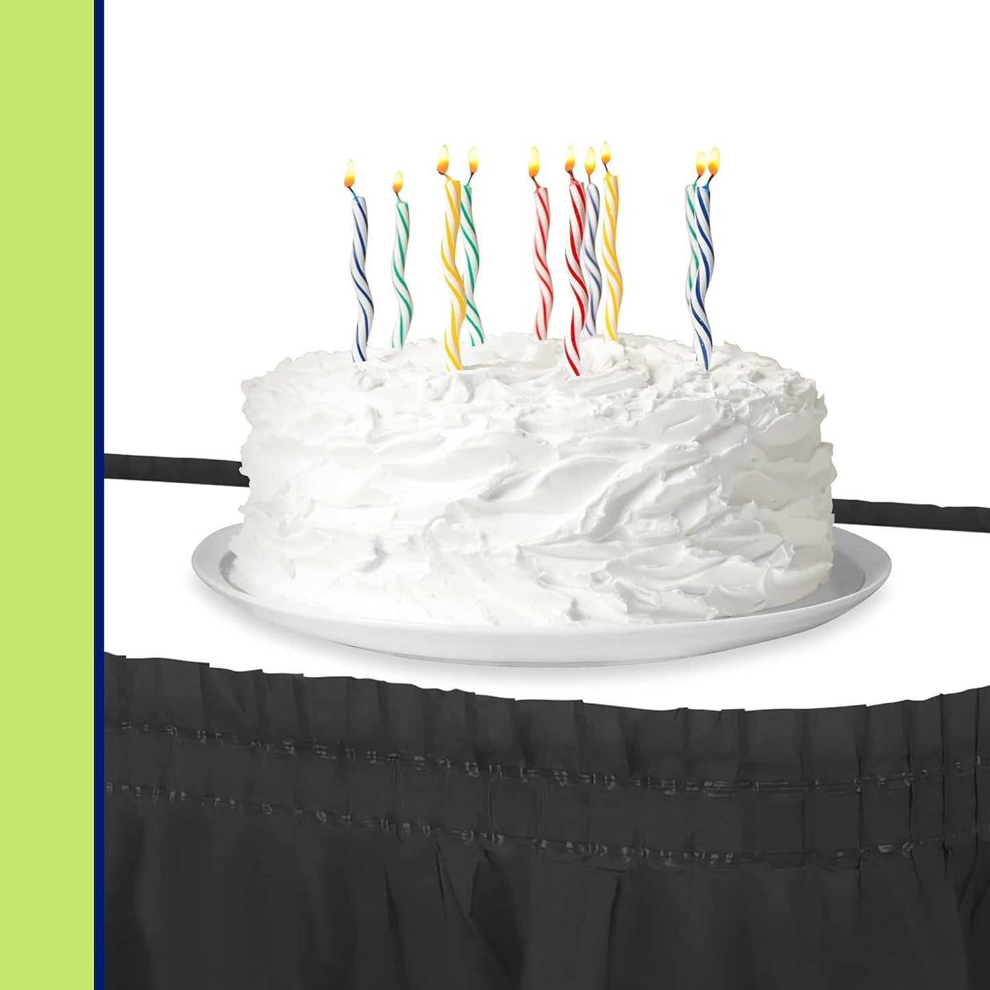 Party Dimensions Plastic Table Skirt, 29-Inches by 14-Feet - White - 6 Pack