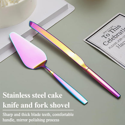 Evanda Wedding Cake Knife and Server Set, Cake Cutte Pie Server for Everyday, Wedding and Birthdays, Dishwasher Safe