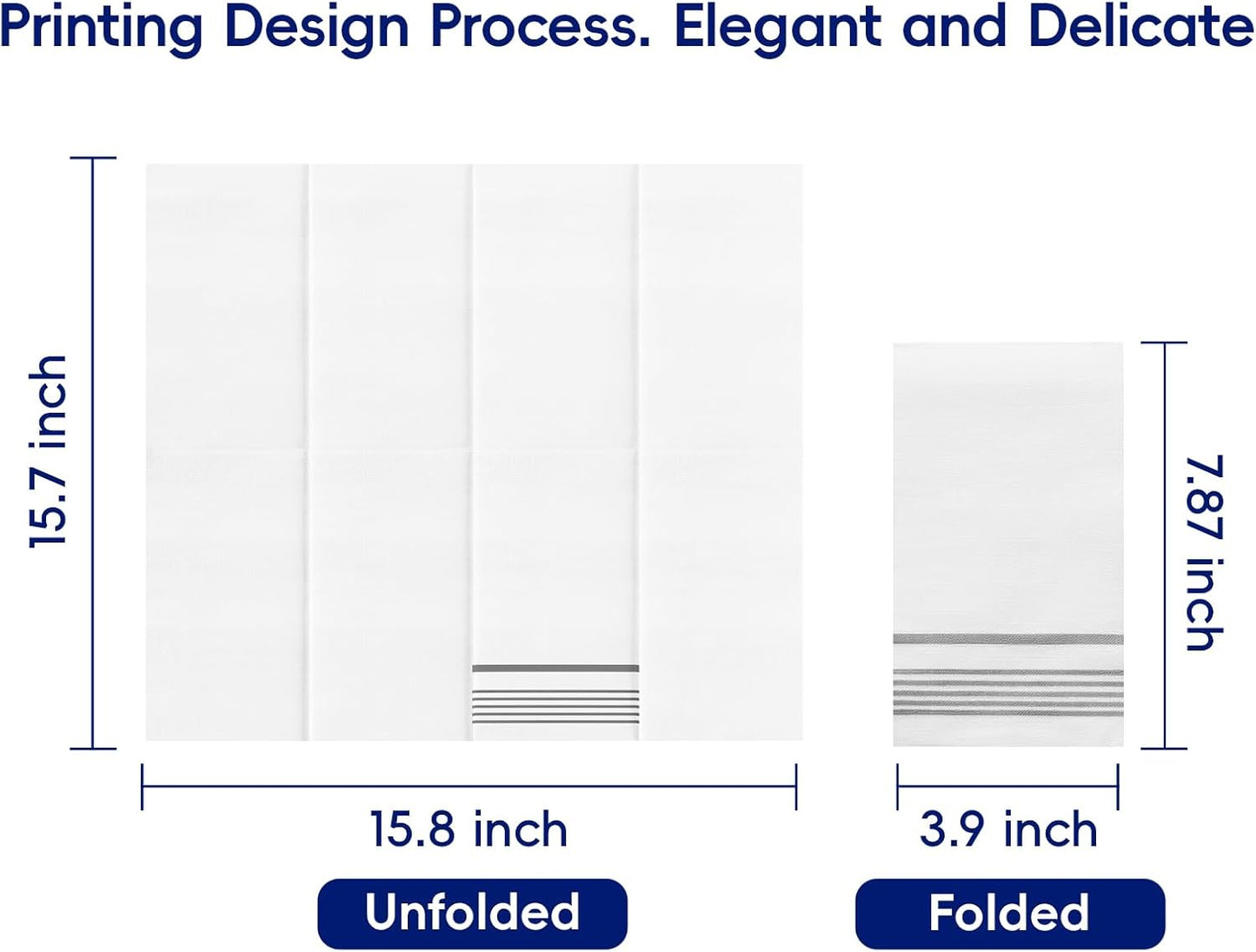 200 Pack Paper Dinner Napkins, Absorbent Paper Napkins, Premium Quality Guest Towels, 2-Ply Disposable Hand Towels for Thanksgiving, Kitchen, Events, Parties or Events