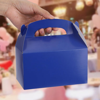 DjinnGlory 36 Pack White Party Favor Treat Boxes with Handle, DIY Paper Boxes for Baby Shower, Birthday, All Occasion, Small Gable Boxes for Small Business 6.18 x 3.58 x 3.38 Inches
