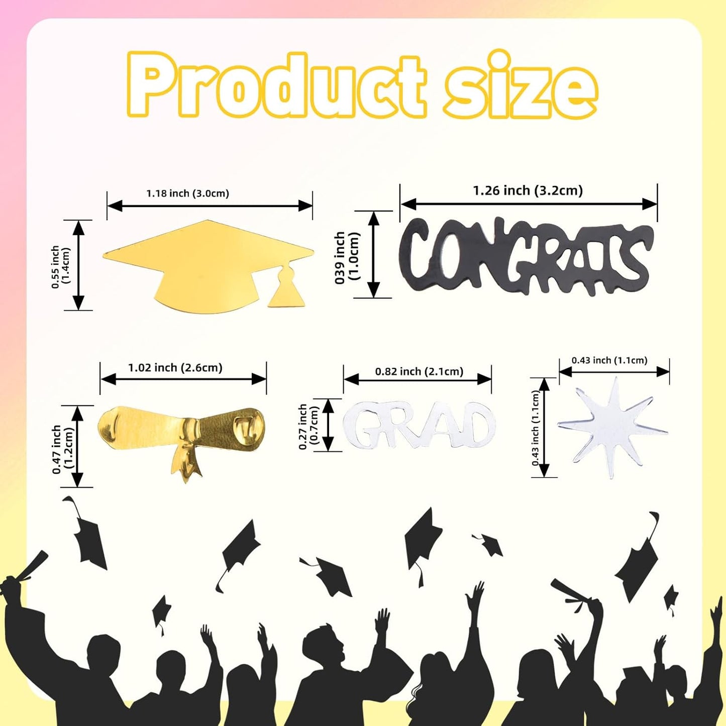 Silver and Blue Graduation Confetti 2026, 1000 Pcs Class of 2026 Table Centerpiece Grad Confetti for 2026 Graduation Party Decorations Supplies