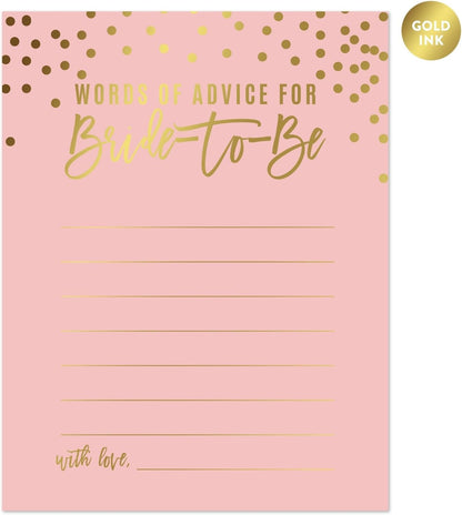 Andaz Press Blush Pink and Metallic Gold Confetti Polka Dots Bachelorette Party Bridal Shower Collection, Scavenger Hunt Game Cards, 20-Pack