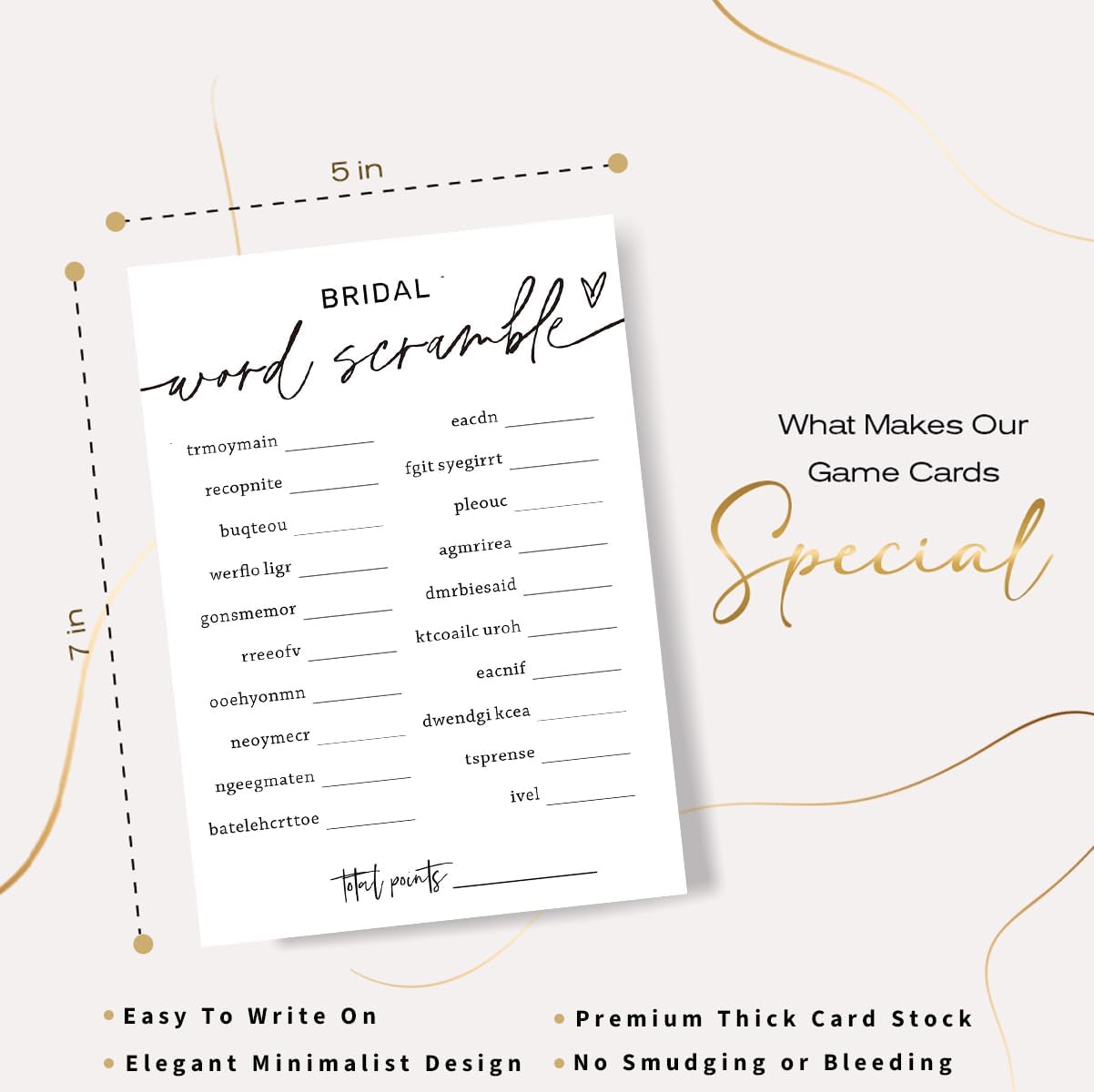 Bridal Shower Bingo, What Will The Bride to Be Receive, 25Pcs Bridal Bingo Game Cards, Engagement Party Games for Guests, Minimalist White Wedding Party Supplies - A18