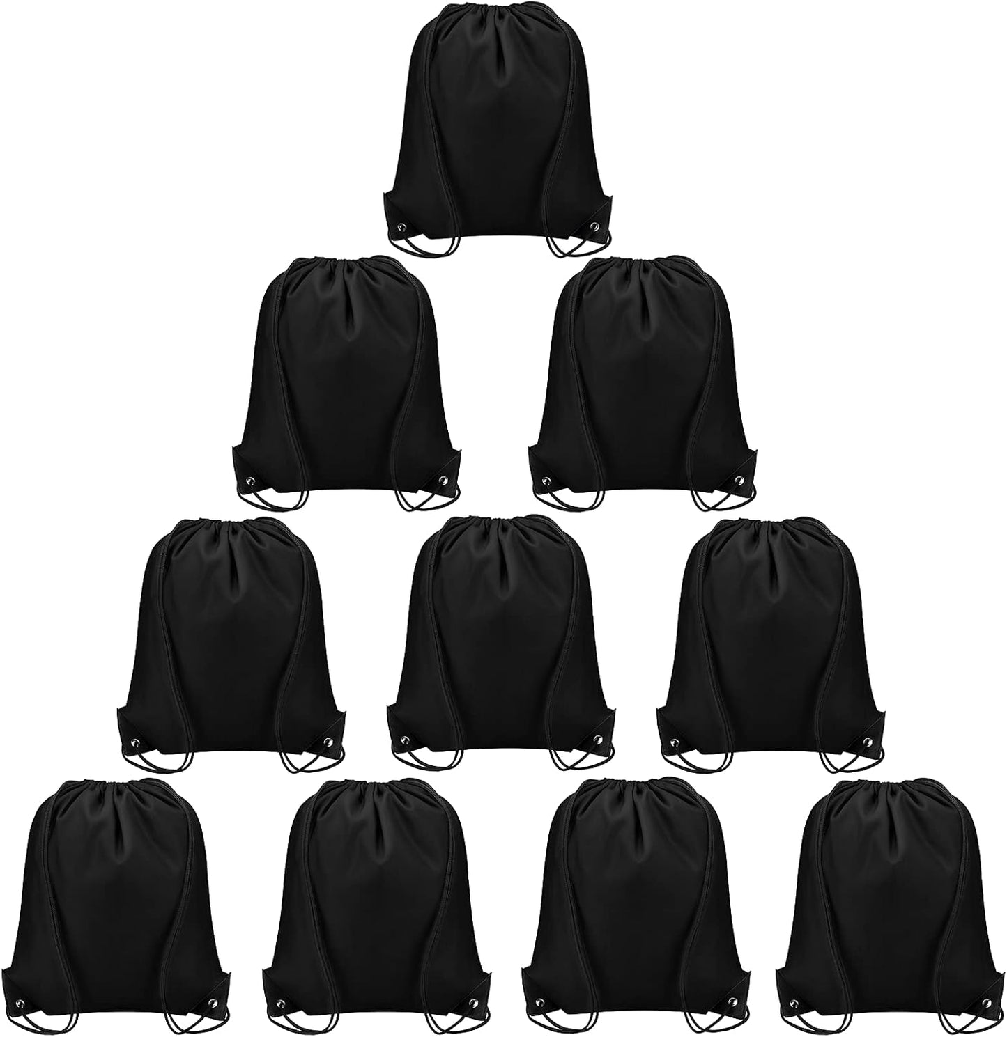 Vorspack 10 Pcs Drawstring Bags Bulk - Drawstring Backpack Draw String Back Bag for Gift, DIY, Party, Gym, Trip - 10 Colors