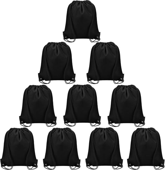 Vorspack 10 Pcs Drawstring Bags Bulk - Drawstring Backpack Draw String Back Bag for Gift, DIY, Party, Gym, Trip - 10 Colors