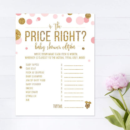 Andaz Press Blush Pink Gold Glitter Girl Baby Shower, Printable Table Tent Place Cards, 20-Pack, Seat Placement Cards Blank Place Cards For Table Settings Name Cards for Wedding, Graduation Food Cards - Colors B