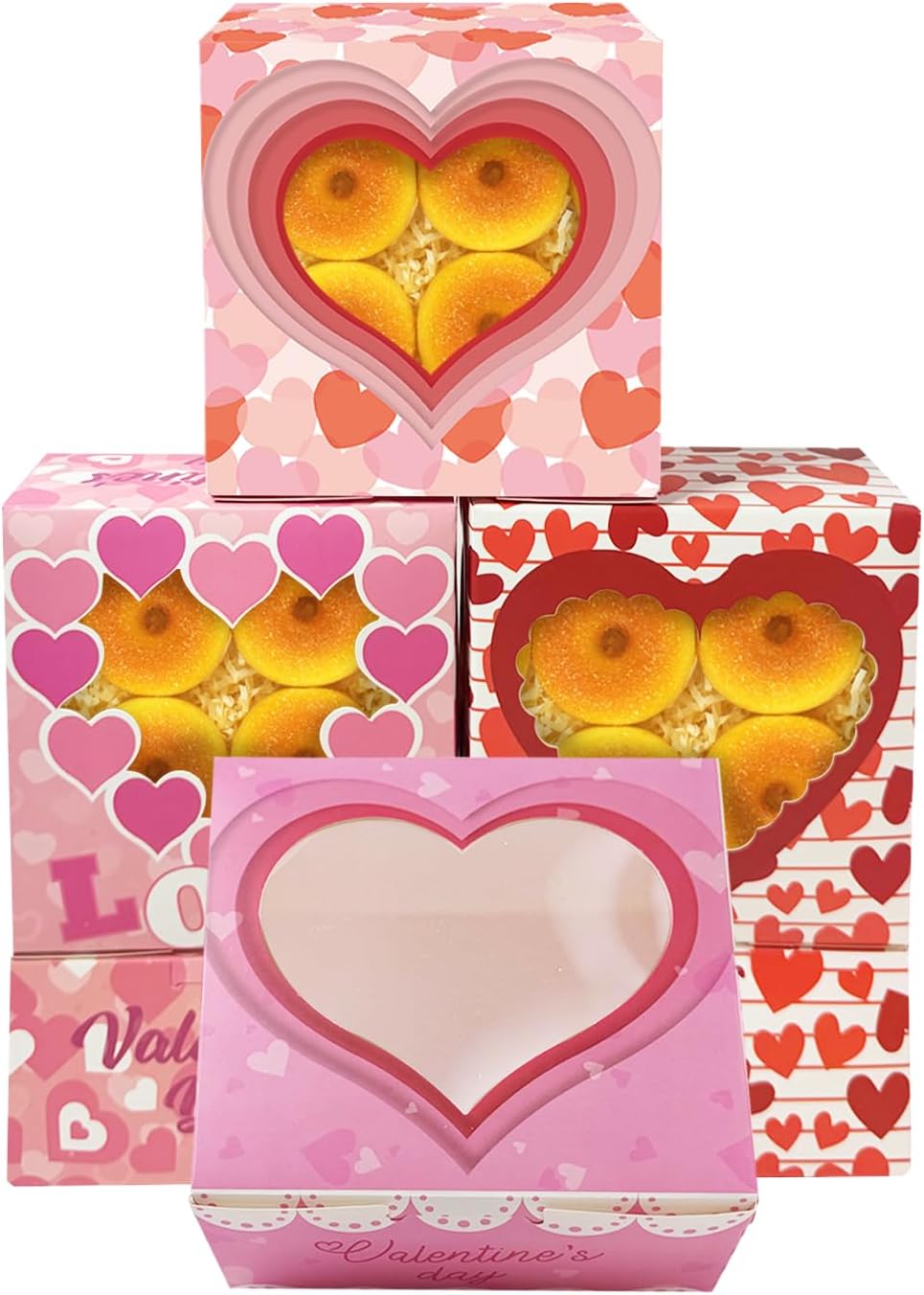 Bakepacker Brown 30-Packs Bakery Boxes with Window 6x6x3 inches Thick & Sturdy Macaroon Pastry Boxes Cookie Boxes for Bakerys