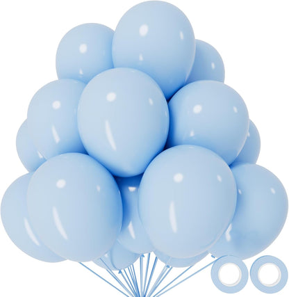 110pcs Black Balloon 12 inch, Black Latex Balloons for Birthday Party Baby Shower Wedding(with 2 Ribbons). - Colors B