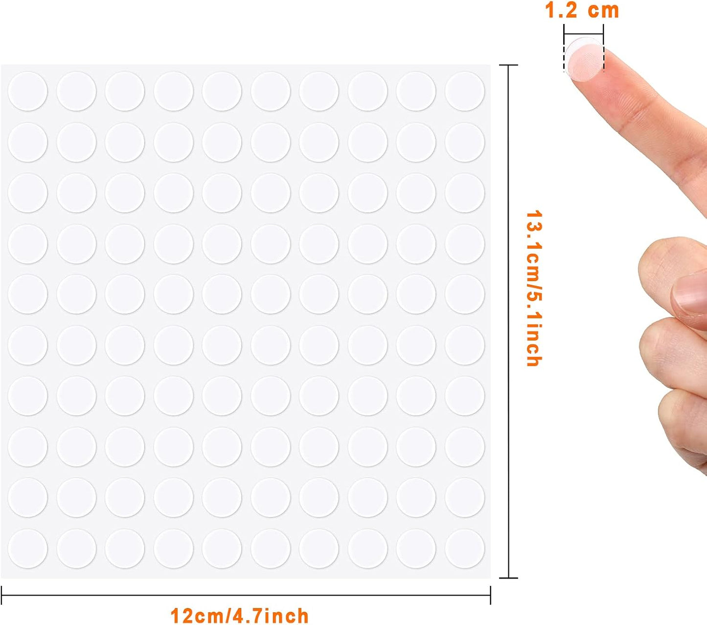 Zonon 1000 Pcs Double Sided Adhesive Dots Clear Glue Point Tape Stickers Balloon Glue Round Mini No Traces Adhesive Sticker Dot Sticker for Classroom Decor Craft DIY Office (0.24 Inch/ 6 mm)