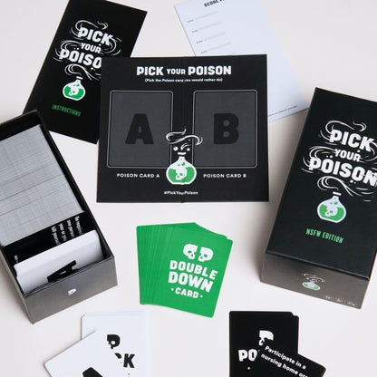 Pick Your Poison After Dark Party Game -The “What Would You Rather Do?” Family Card Game for White Elephant Parties, Stocking Stuffers + Board Games Night with Friends