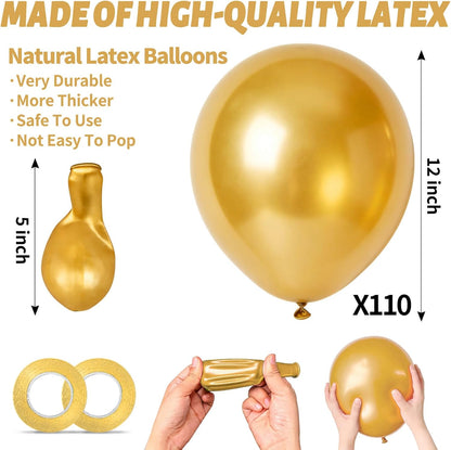 110pcs Black Balloon 12 inch, Black Latex Balloons for Birthday Party Baby Shower Wedding(with 2 Ribbons). - Colors B