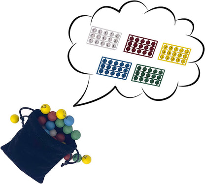 JUNWRROW Deluxe Bingo Game Set with Storage Bag- Includes 6-Inch Antique Gold Rotary Cage,75 Calling Balls,100 Mixed Cards,1000 Colorful Chips, Master Board&Carry Bag for Family Party,Large Groups