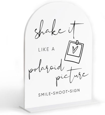 Audio Guest Book Sign, White Arch Acrylic Wedding Sign, Audio Guest Book Wedding Phone, Bridal Shower Decor, Engagement Party Decor, Centerpiece Table Decorations Party for Bride and Groom-14