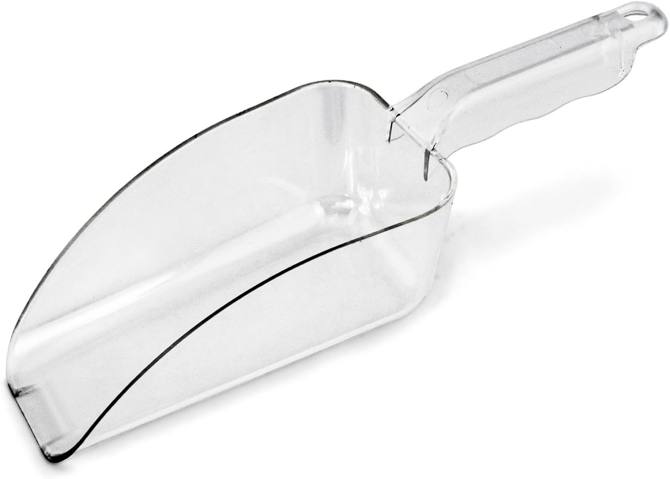 New Star Foodservice Commercial Grade Polycarbonate Plastic Utility Ice Scoop, White, 64 oz