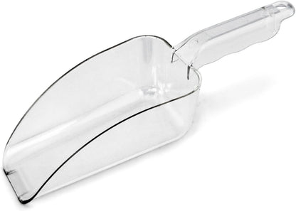 New Star Foodservice Commercial Grade Polycarbonate Plastic Utility Ice Scoop, White, 64 oz