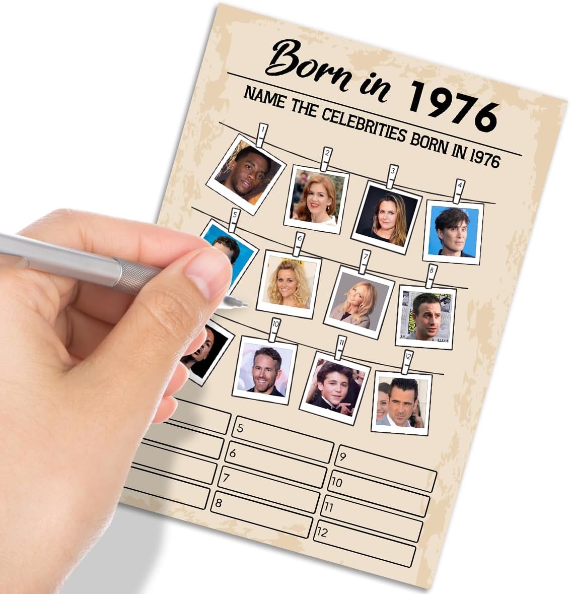 QUPT 40th Birthday Party Games, Movies in 1986 Games, Birthday Party Supplies for Adults, Fun 1986s Party Game，Pack of 30 Cards