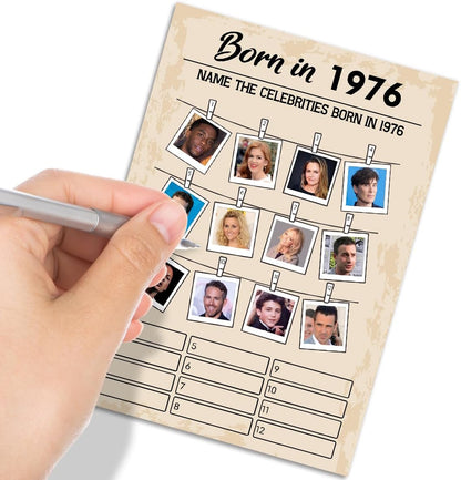 QUPT 40th Birthday Party Games, Movies in 1986 Games, Birthday Party Supplies for Adults, Fun 1986s Party Game，Pack of 30 Cards