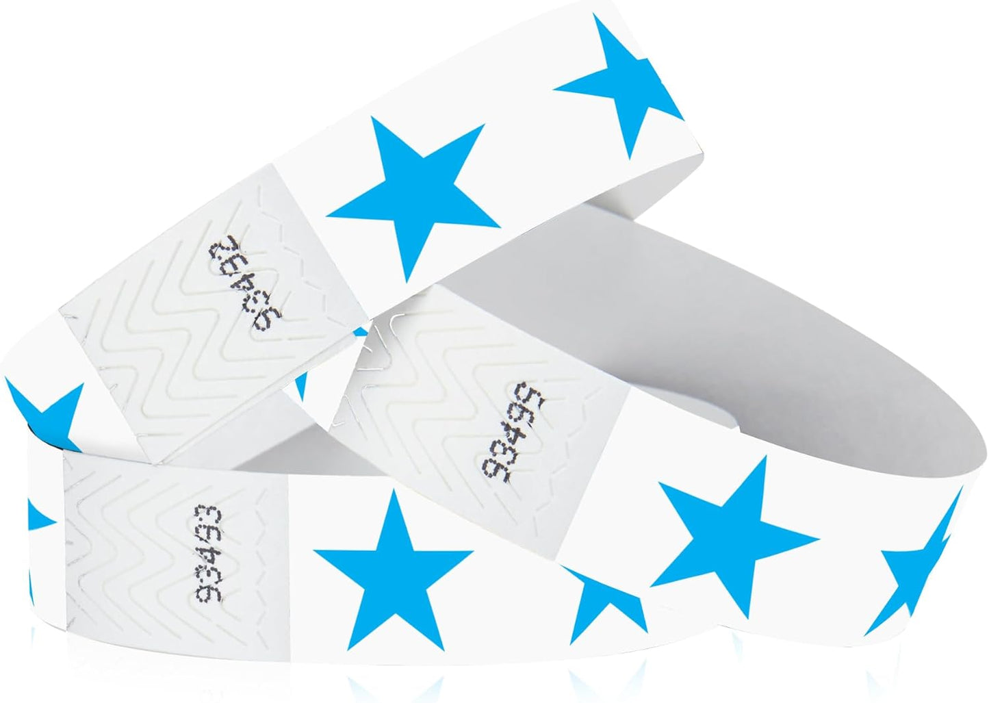 500 WristCo Red Stars Tyvek Wristbands for Events - Comfortable Tear Resistant Paper Bracelets ID Wrist Bands for Concerts Festivals Admission Party Identification Tours