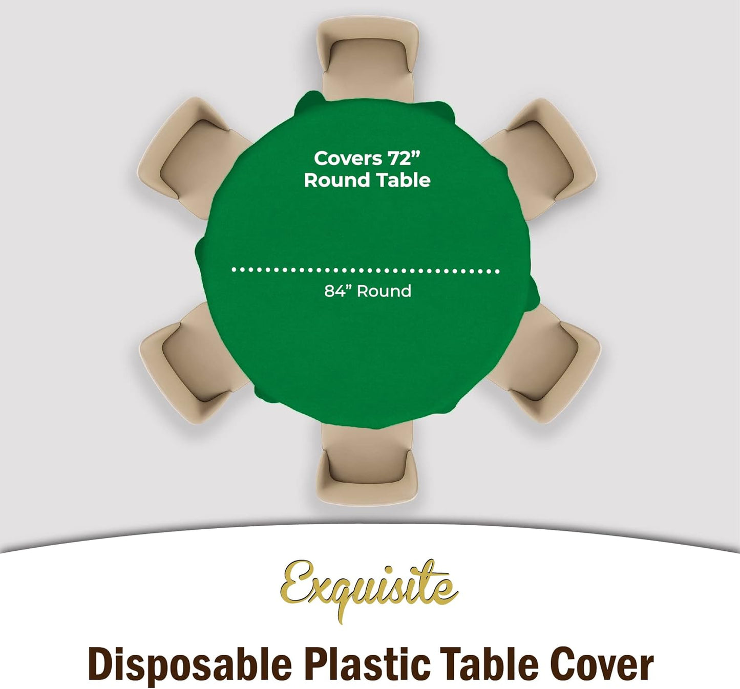 12-Pack Premium Plastic Tablecloth 54in. x 108in. Rectangle Table Cover - Dark Blue - Colors A