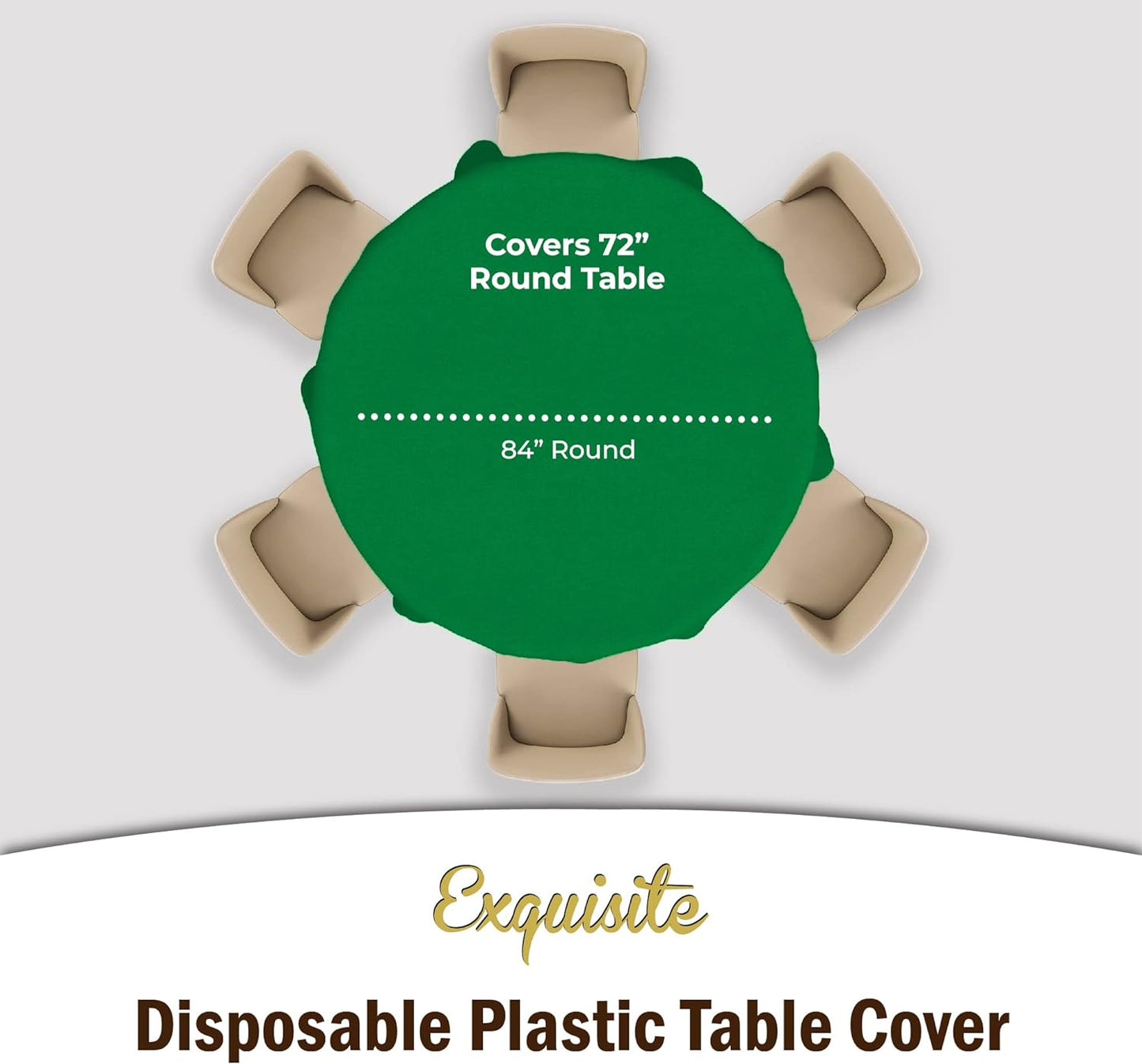 Exquisite Party Solids 6-Pack Premium Plastic Tablecloth 54in. x 108in. Rectangle Plastic Table Cover - Navy
