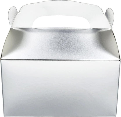The Dreidel Company Gable Treat Boxes, Party Favors, 6.25" x 3.5" x 3.5" Inch Box, 25-Pack (Assorted)