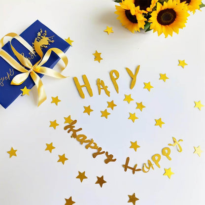 Rainbow Star Metallic Foil Confetti 8000 Pcs Shiny Star Table Confetti for Fill Balloon Wedding Graduation Party Decorations,60g of pack
