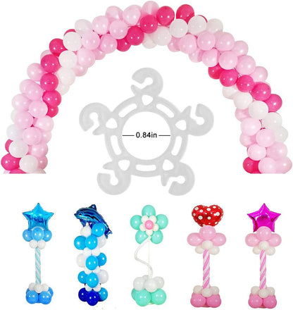 Balloon Clips(120 pcs), Tinabless Balloon Connectors for Decor Balloons Arch, Balloons Column Stand and Flowers - Birthday, Wedding, Baby Shower Party Decorations