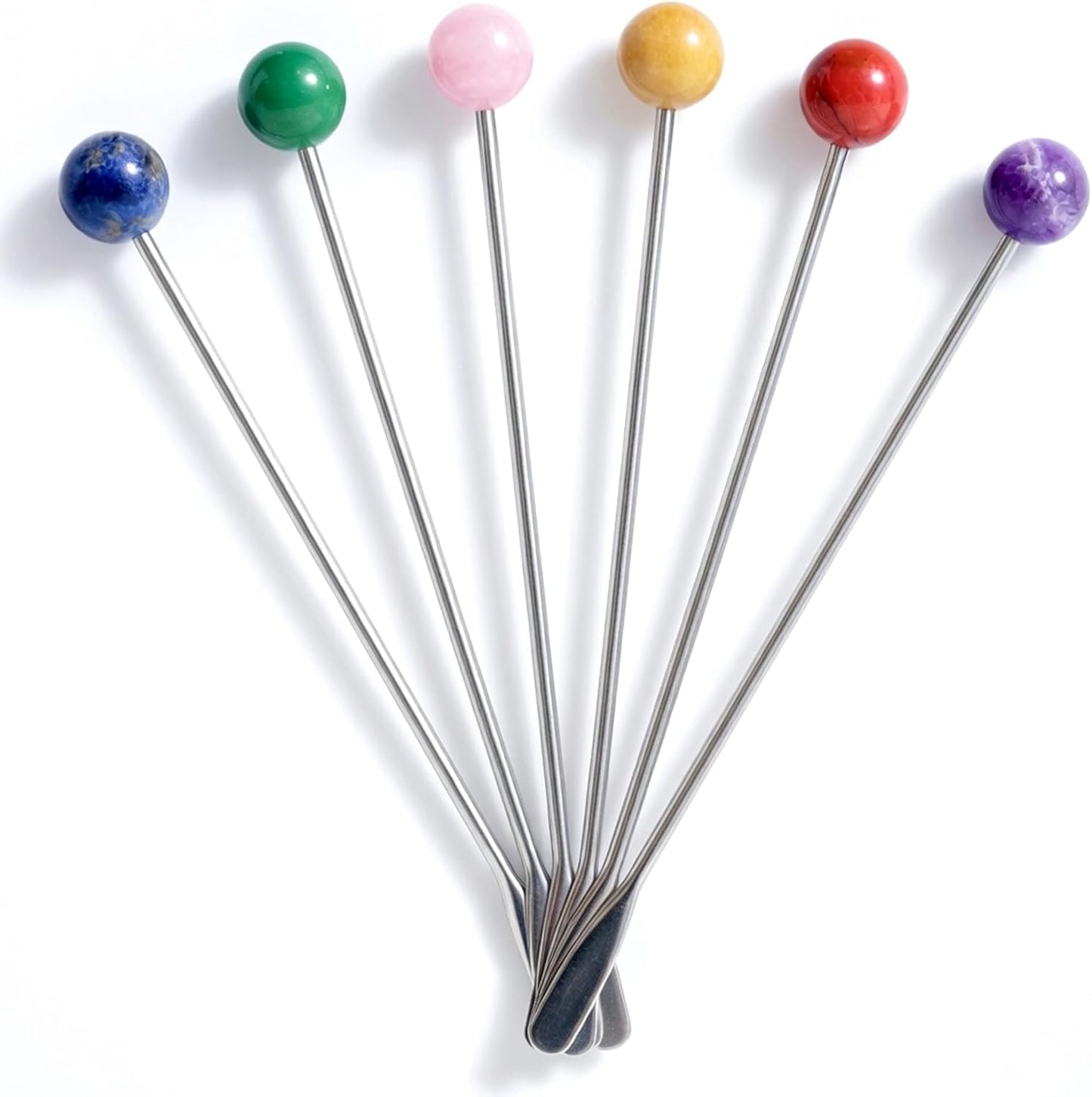 Homestia 7.5" Stainless Steel Cocktail Stirrers with Cute Animal Design, Set of 6 Reusable Swizzle Sticks for Coffee, Martini, Drinks - Dishwasher Safe Metal Bar Tools Stir Sticks