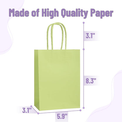 Mr. Pen- Paper Gift Bags with Handles, 32 Pack, 8.3" x 5.9" x 3.1", Pastel Paper Bags with Handles Bulk, Ideal for Gifts, Weddings, Baby Showers, Birthdays, Shopping, Retail Merchandise, Party Favor