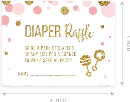 Andaz Press Blush Pink Gold Glitter Girl Baby Shower, Printable Table Tent Place Cards, 20-Pack, Seat Placement Cards Blank Place Cards For Table Settings Name Cards for Wedding, Graduation Food Cards - Colors A