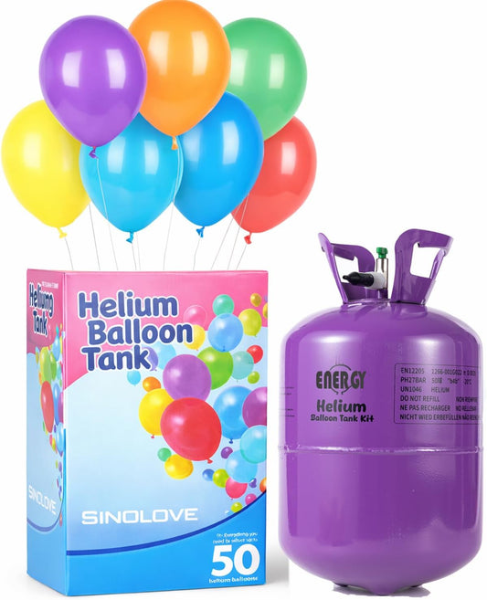 Helium Tank, 7 cu.ft - Fills up to 30 Balloons, Unisex, Occasion Type: Birthday, Bachelorette Party, Christmas, Wedding