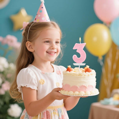 Pink Number One Birthday Candles, Romantic Cake Glitter Pink Number 1st Candles Anniversary Cake First Topper Decoration Cute Birthday Party Supplies for Wedding Anniversary Celebration Supplies (1)