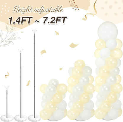 Jenaai 2 Sets 163 Pcs Pink Metallic Rose Gold Balloons Column Stand Kit Bridal Party Latex Balloons Adjustable Tower Stand for Graduation Bridal Shower Wedding Engagement Mothers Day Birthday Decor