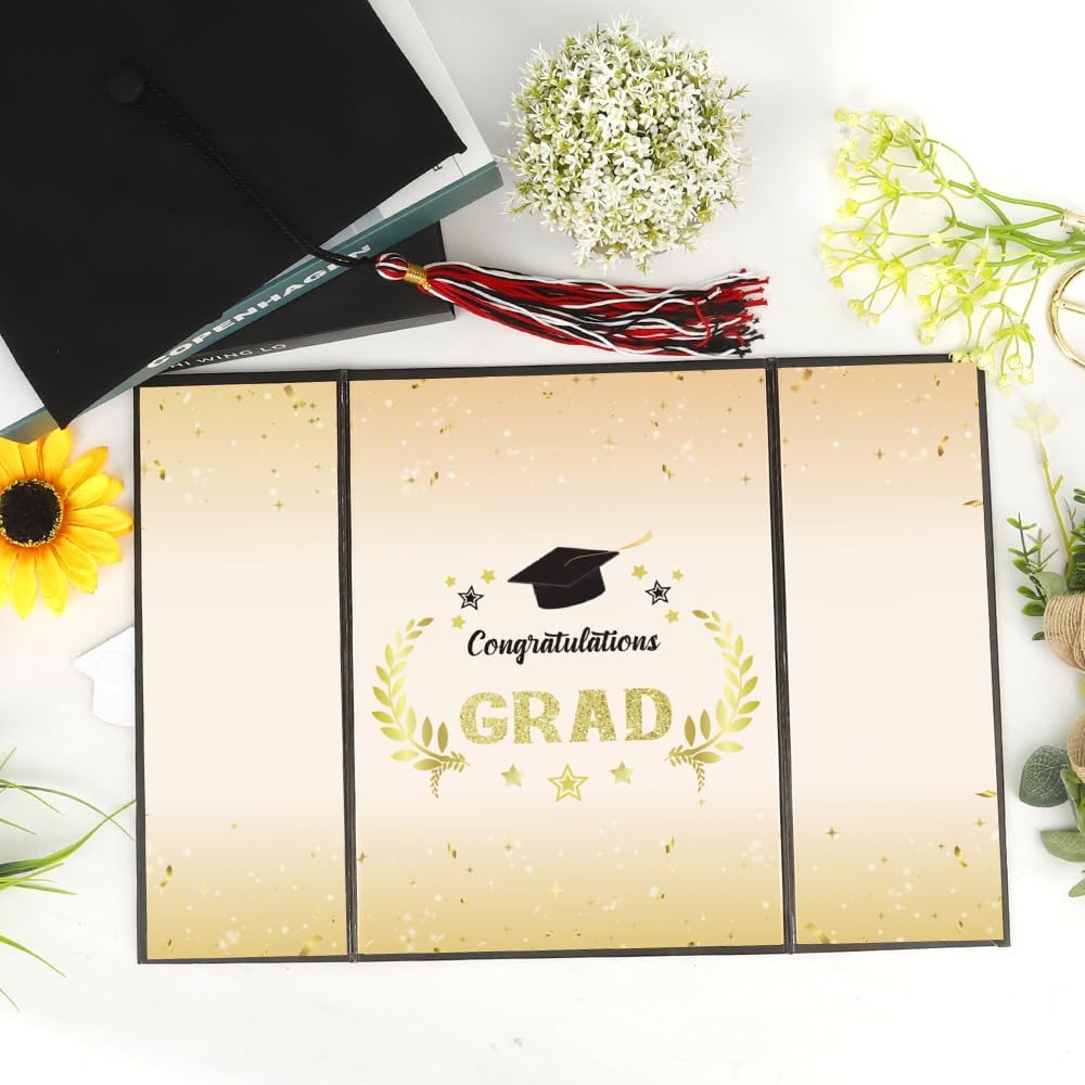 Graduation Decorations 2026, Black Gold Graduation Guest Book, Class of 2026 Grad Guestbook for Graduates Signature Congrats Grad Graduation Party Decorations Favors Supplies Gifts Idea Table Decor