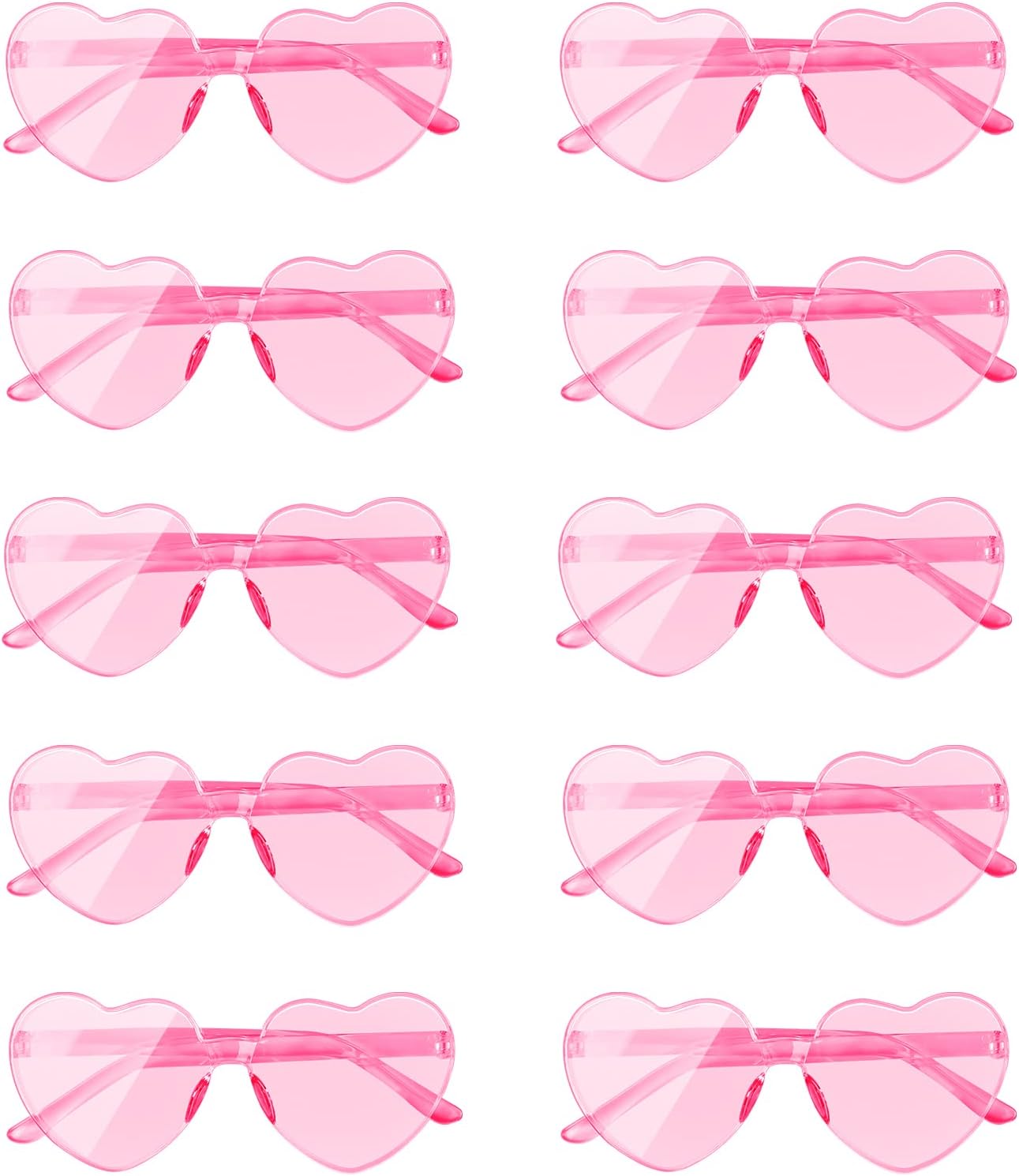 AEAHALY Heart Sunglasses for Women and Men Rimless Heart Shaped Sunglasses Bachelorette Bride Party Accessories