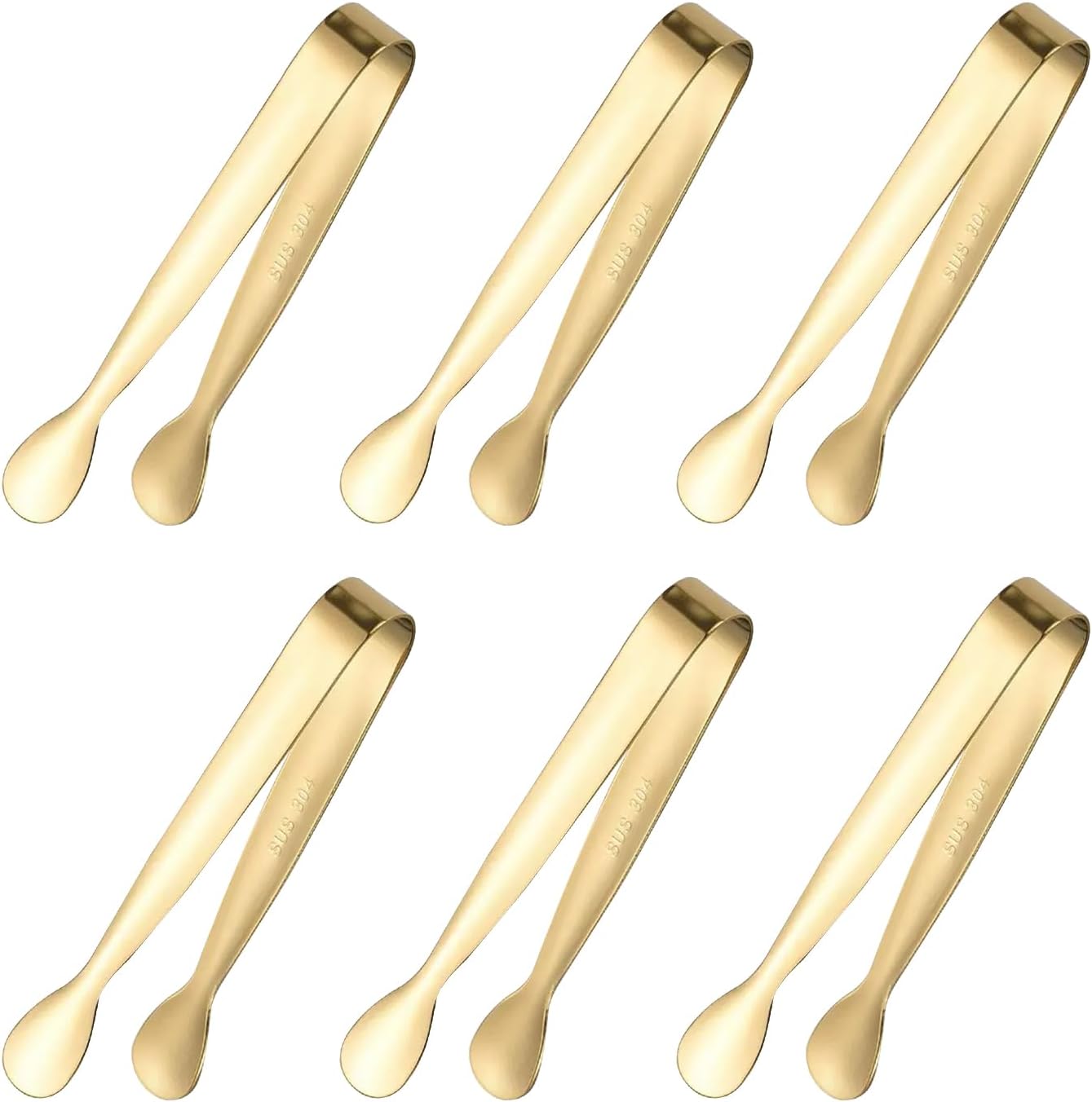 6Pcs Silver and Gold Mini Sugger Tongs Small Tongs,Charcuterie Boards Accessories Serving Trays for Tea Parties,Coffee Breaks,or Any Social Gathering.