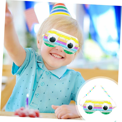 BESPORTBLE 2Pcs Paper Pinata Eye Masks for Birthday Party Game Supplies Fun Cosplay Accessories Lightweight for Celebrations and Photo Props