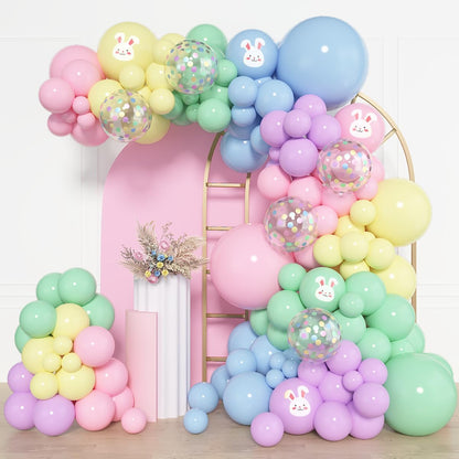 Amandir 153pcs Pink Purple Balloon Garland Arch Kit, Different Sizes 18 12 10 5 inch Pink Purple Red Latex Metallic Confetti Purple Balloons for Girl Women Birthday Bridal Baby Shower Party Decoration