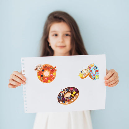 24 Sheets Cupcake Make a Face Sticker Sheets for Kids Todders Activities, Make Your Own Stickers for Kids Birthday Party Favor Supplies Craft
